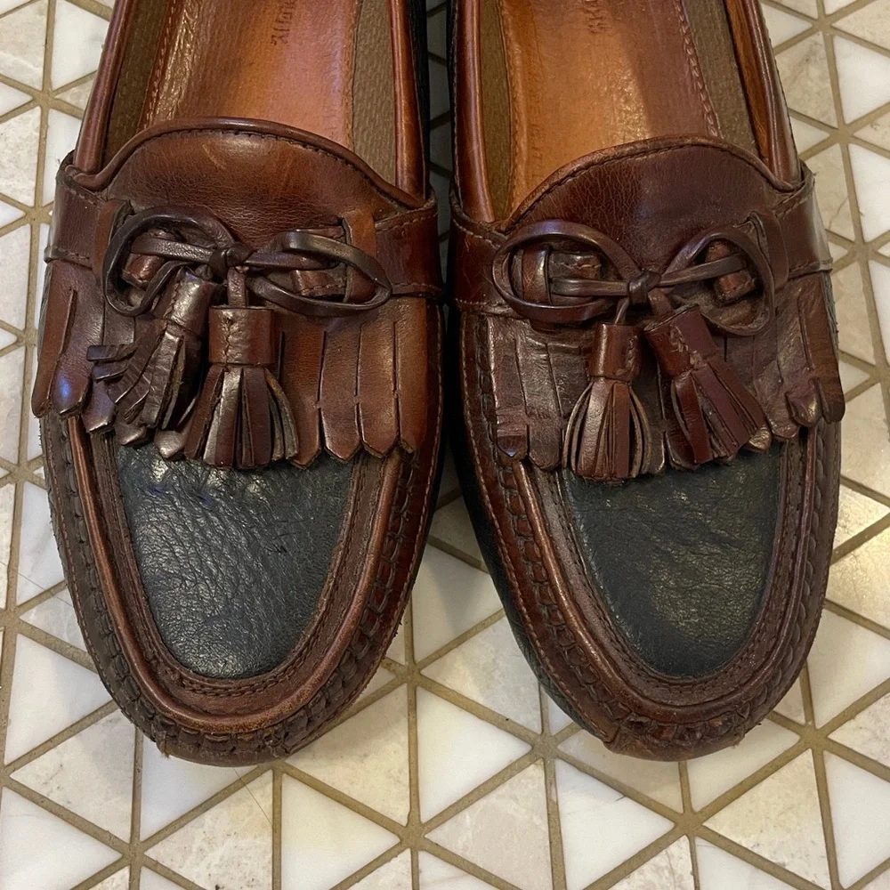 Johnston & Murphy Aragon Kiltie Tassel Loafers Men’s 9.5 Black/Mahogany